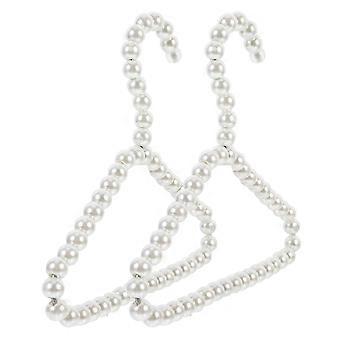 Perchas pequeñas Pearl para ropa de perro, 6 unidades, color blanco.