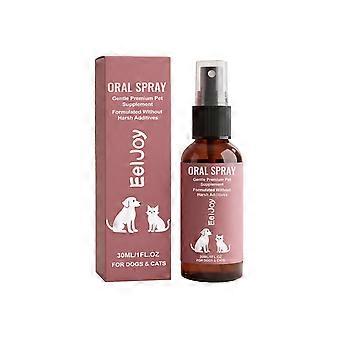 30 ml Mondspray voor Honden en Katten, Verfrisser voor de Adem zonder Poetsen, Tandverzorgingsspray die tandplak en tandsteen vermindert met een milde formule