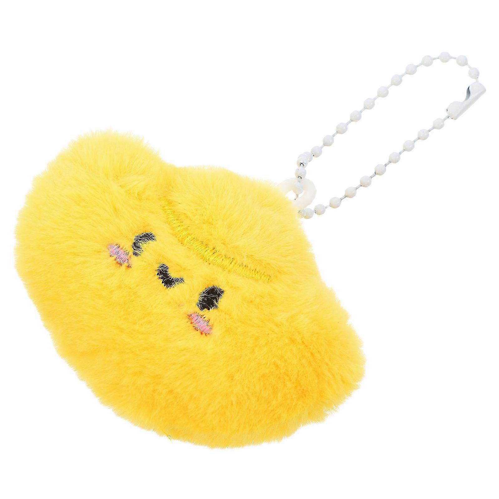 Ingot Plush Doll Pendant for Decor with Squeaky Function Keychain