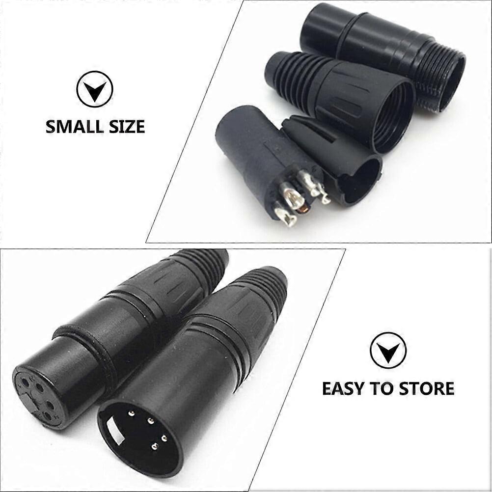4-pin XLR solderable connector microphone audio socket plug cable microphone