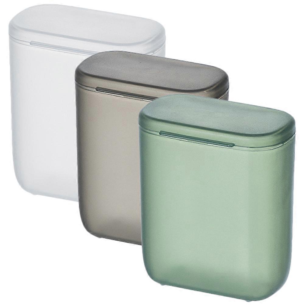 3pcs Portable Storage Containers Boxes Small Plastic Storage Box with Lid