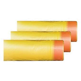 3 rouleaux jaune cordon de serrage épais sac à ordures salle de bain cuisine restaurant sac poubelle portable
