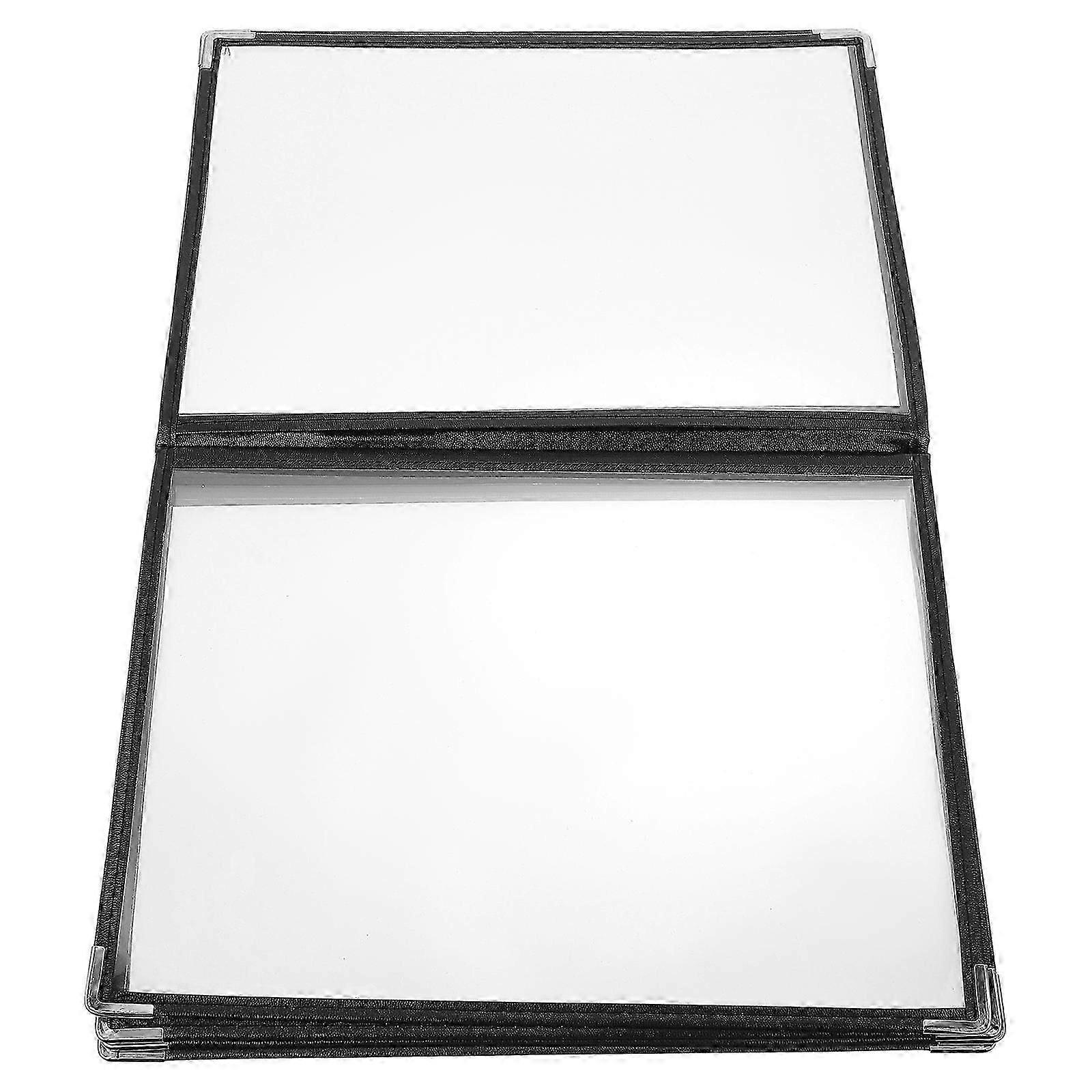 PVC Menu Cover Binder, 10-Pack Transparent Durable Looseleaf Folder for Restaurants, Cafes, Hotels