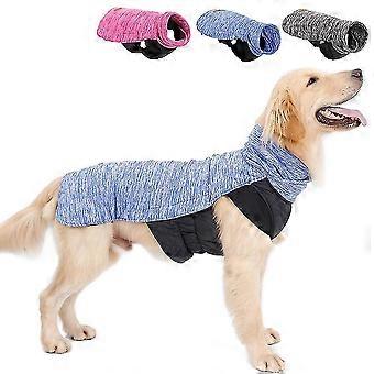 Vestiti per cani. Gilet per cani. Giacca per cani. Cappotto per cani. Giacca impermeabile, calda e imbottita. Vestiti di cotone per cani. (blu, X-large)