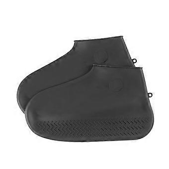1 Pair Rainproof Shoe Protectors Silicone Shoe Covers Durable Shoe Sleeves for Outdoor Size S Black