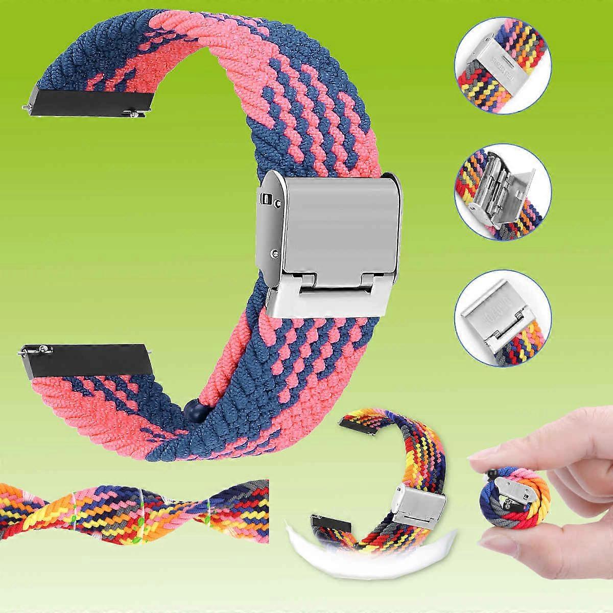 Woven Nylon Band for Samsung Galaxy Watch FE 6 5 4 Normal Pro Classic all sizes