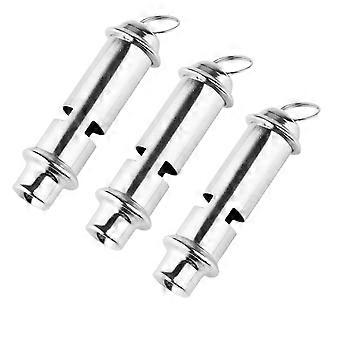 Stainless Steel Safety Whistle with Lanyard, Loud Emergency Survival Whistle for Camping Hiking Kayaking