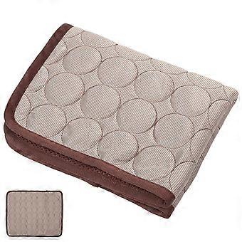 Pet Pad Summer Cooling Mat for Pets Coffee Color Breathable Cooling Bed