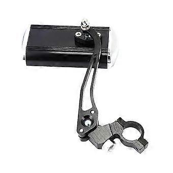 1Pc Aluminium Alloy Rearview Mirror Bike Handlebar Mirror Rotational Rearview Mirror Retroreflector Accessories (Unilateral, Black)