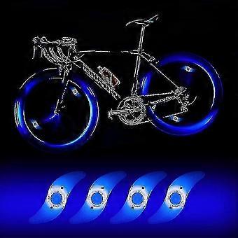 4 X Led Bike Wheel Light, Waterproof Led Bike Wheel Light With 3 Flashing Modes Led Bike Wheel Lamp For Adult And Child Bike - Red - JA
