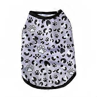 Pet Dog Vest Cool Summer Breathable Clothes compatible with Small Medium Dogs Cats Leopard Print Chihuahua Pug T-shirt Clothing Puppy Gifts
