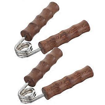 1 Pair of Hand Grip Strengthener Hand Wrist Trainer  Practical Finger Exerciser with Wooden Handle