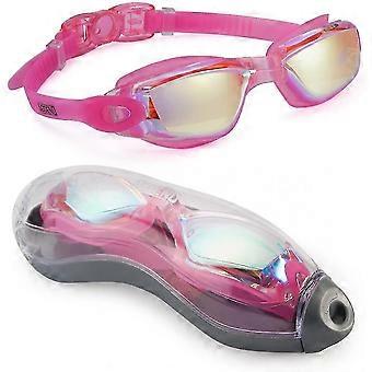 swim goggles, no leaking anti fog for adult and youth(pink)
