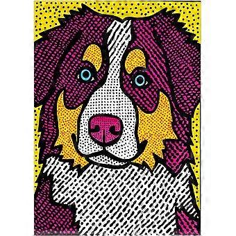 Bernese Mountain Dog Street Pop Art Jigsaw Puzzle - Colorful Urban Style Artwork Puzzles SQZ420