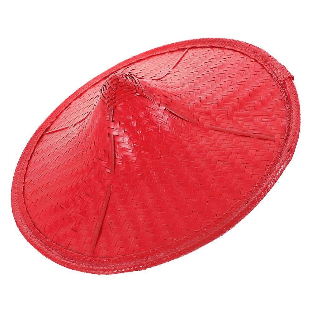 Weaving Hat for Outdoor Dance Performance Handmade Cone