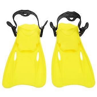 Tauchflossen für Schwimmtraining, 1 Paar, gelb, verstellbar