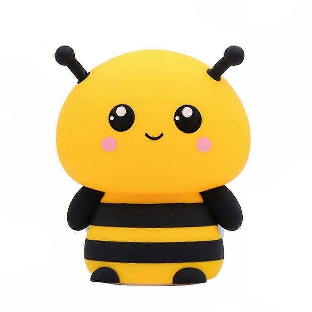 Bee Night Light, Rechargeable Bedside Lamp with Touch-Control Dimming and Timer Function for Home Decor