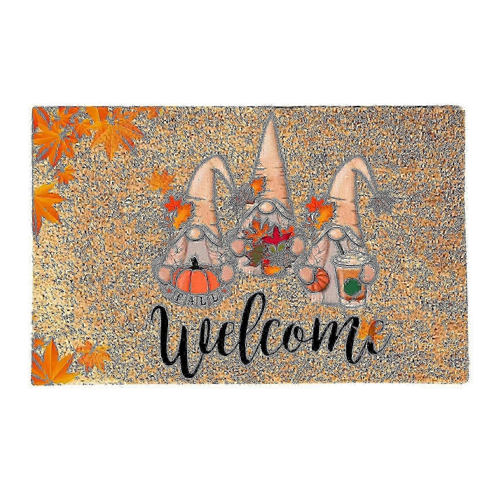 Autumn-Themed Polyester Doormat