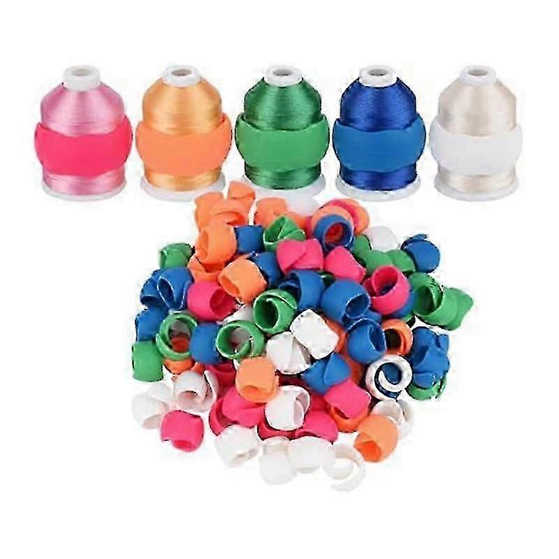100Pcs Thread Holder/Spool Huggers Keep Thread Spool Neat&Organized for Sewing and Embroidery Machine Thread Spools A