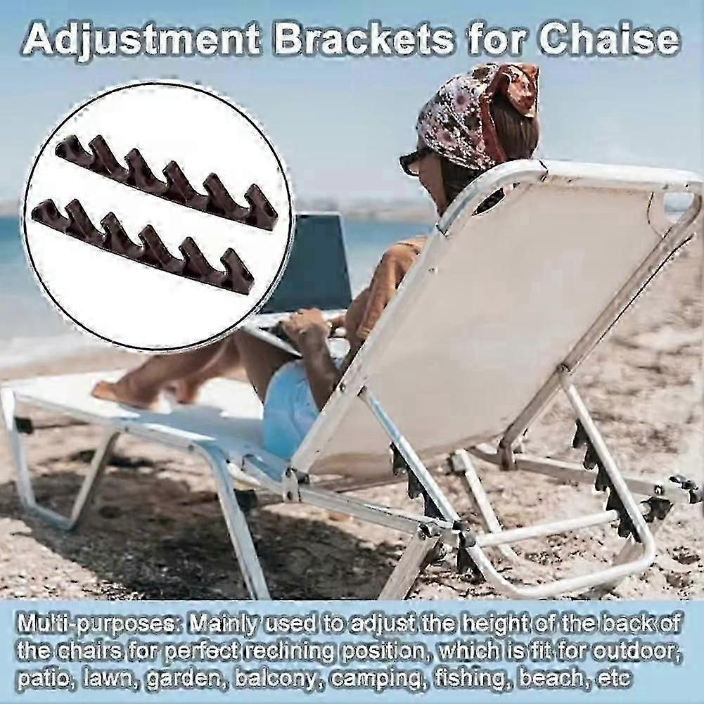 5-position chaise lounge brackets for outdoor use