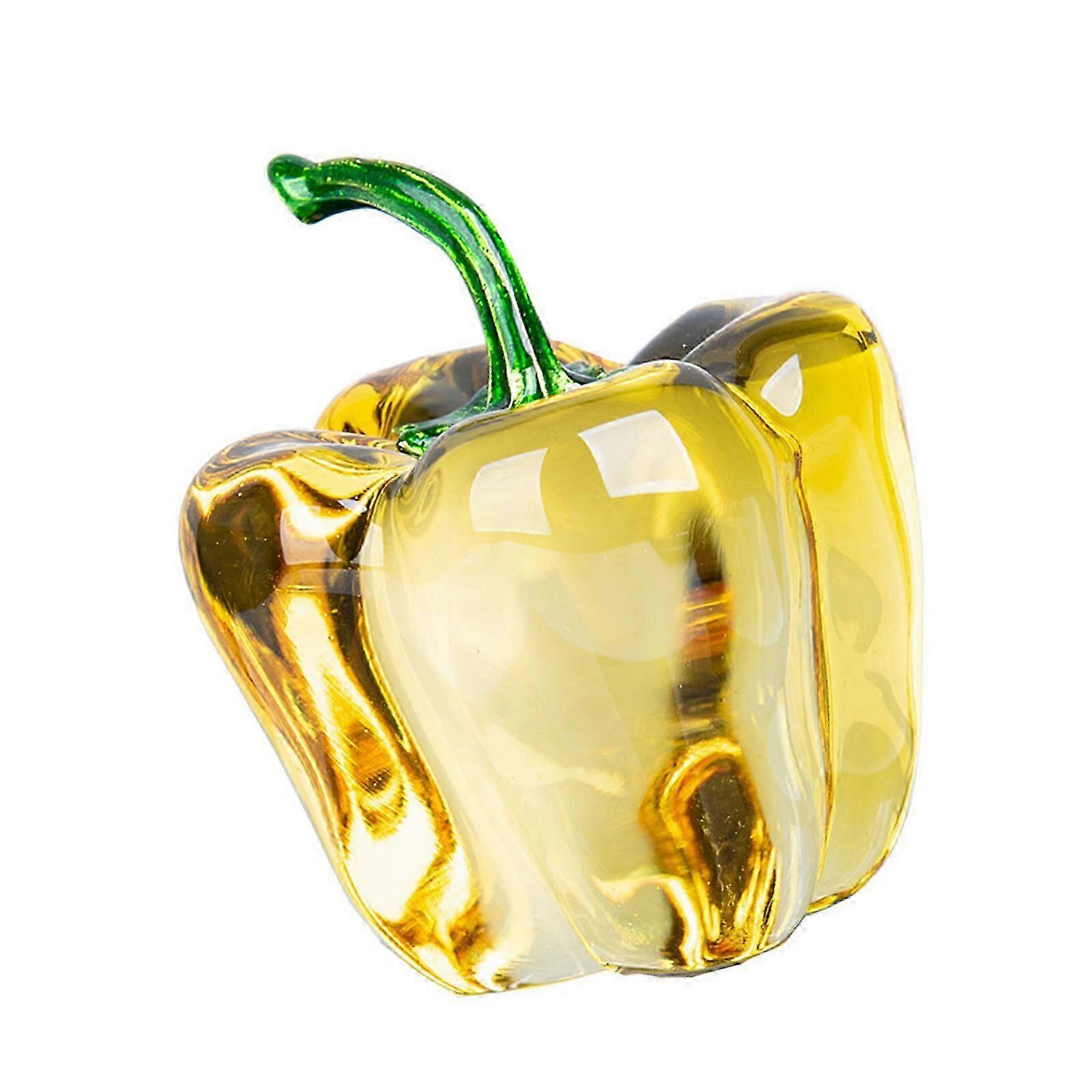 Transparent Glass Pepper Figurine