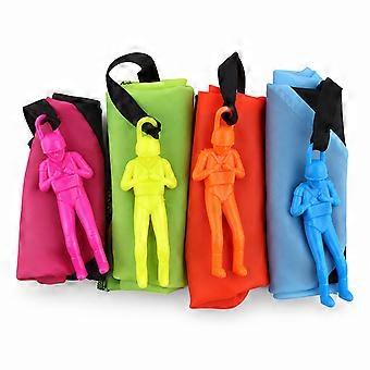 4pcs Hand Throwing Parachute Kids Mini Parachute Outdoor Beach Toy Educational Parent Child Entertainment