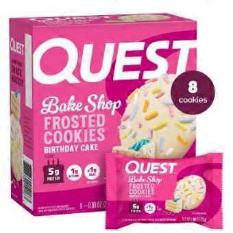 Quest Nutrition Protein Cookie Pack, Birthday Cake Frosted Cookie, 8 ea