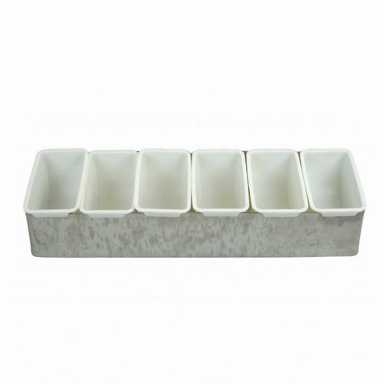 Condiment Organizer with Compartments Removable Seasoning Rack Rectangular
