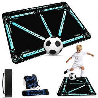 Voetbalmat, trainingsmat 120x80cm, antislip, stille schokabsorberende voetbalmat
