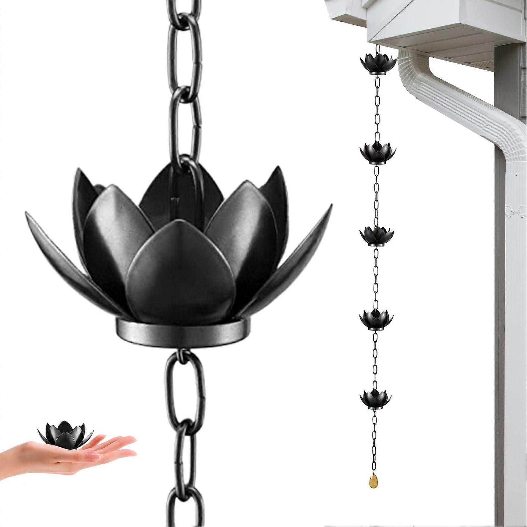 Rust Resistant Lotus Rain Chain 120cm