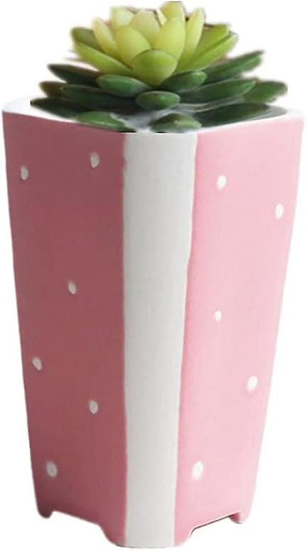 Mini Ceramic Flower Pots for Home, Garden, Office and Indoor, E