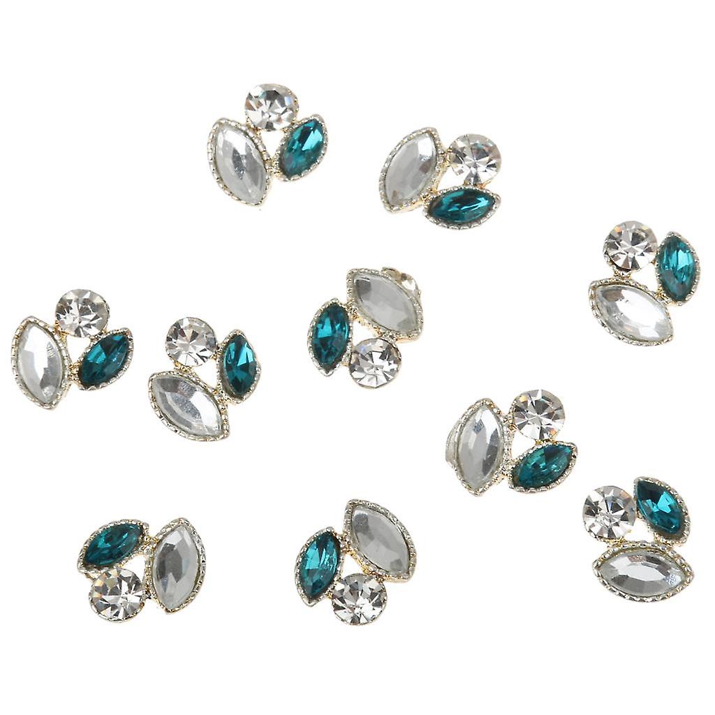 10Pcs 3D Nail Art Decorations Alloy Rhinestones Peal Stricker Jewelry #15