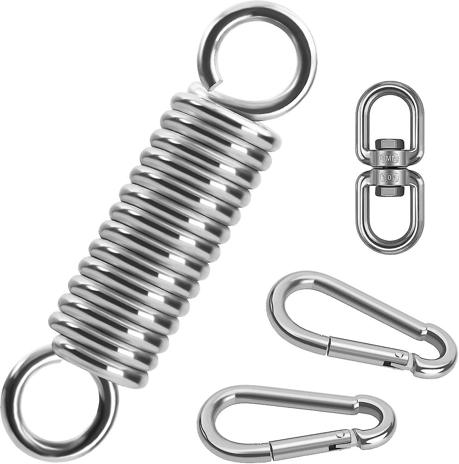 Ressort Pour Fauteuil Suspendu Amaca - Certifié TÜV, Avec Corde De Sécurité Et Mousquetons, Longueur 35 Cm