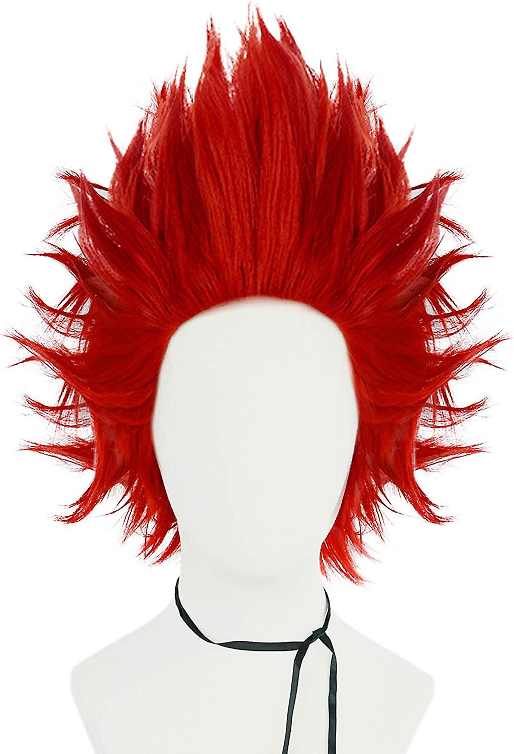 Red Wig for Men Boys Peluca Roja Short Wavy