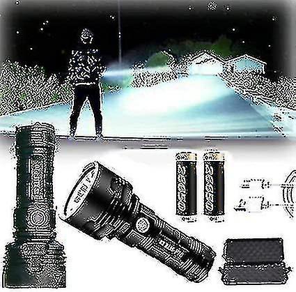 30000-100000 Lumen High Power Led Waterproof Flashlight Lamp Ultra Bright, 3 Mode Most Powerful 50w Xlm-p70 Led Usb Rechargeable Flashlight Torch (25w