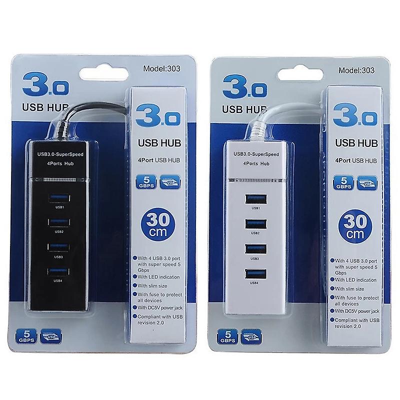 Usb Hub 3.0 One Driven Four Port High-speed Hub Splitter Adapter Cable Extender