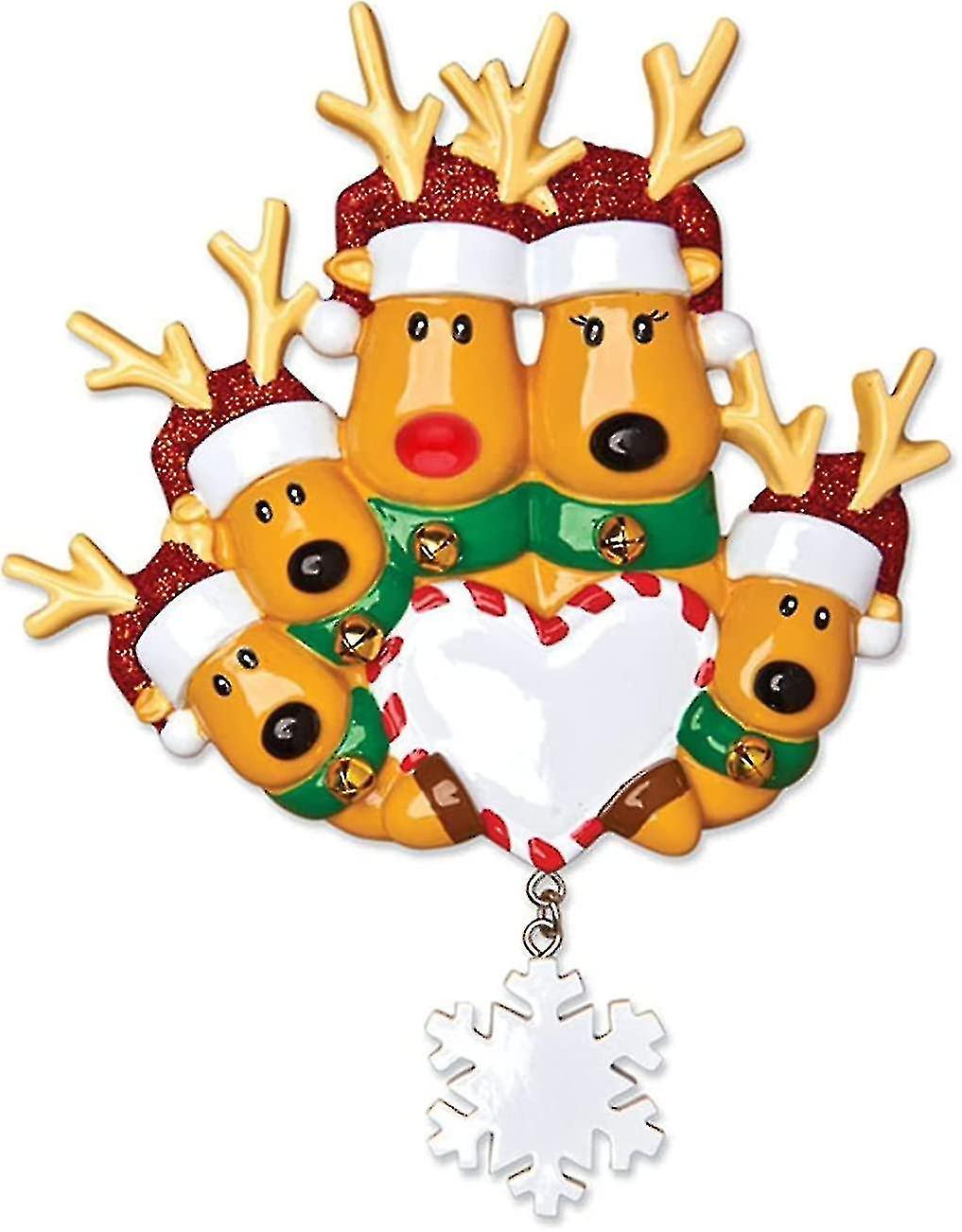 Christmas Tree Hanging Ornaments merry Christmas Elk Pendant Family Xmas Tree Diy Name Ornament Deer