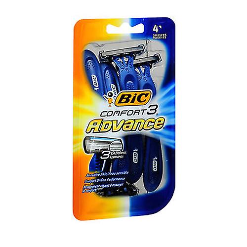 Bic Comfort 3 Advance Shavers Pour Hommes, 4 chacun (Pack de 1)