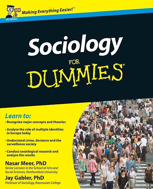 Sociology For Dummies Uk Edition by Jay Rasmussen College Gabler Paperback Book