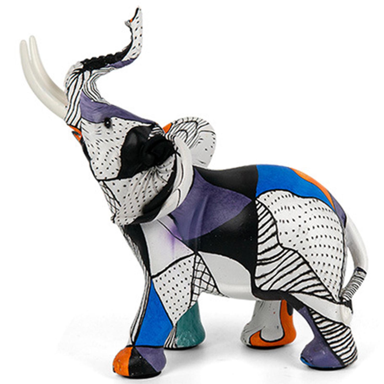 Resin Elephant Sculpture Ornaments Creative Craft Tabletop Statue