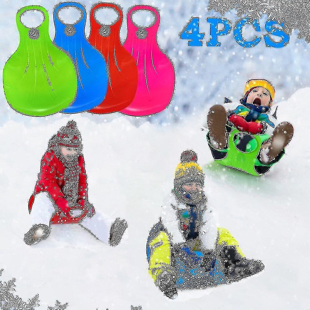 4 PCS厚くする子供大人雪そりソリッドカラースキーボード屋外草砂スライダーそりエンターテイメント