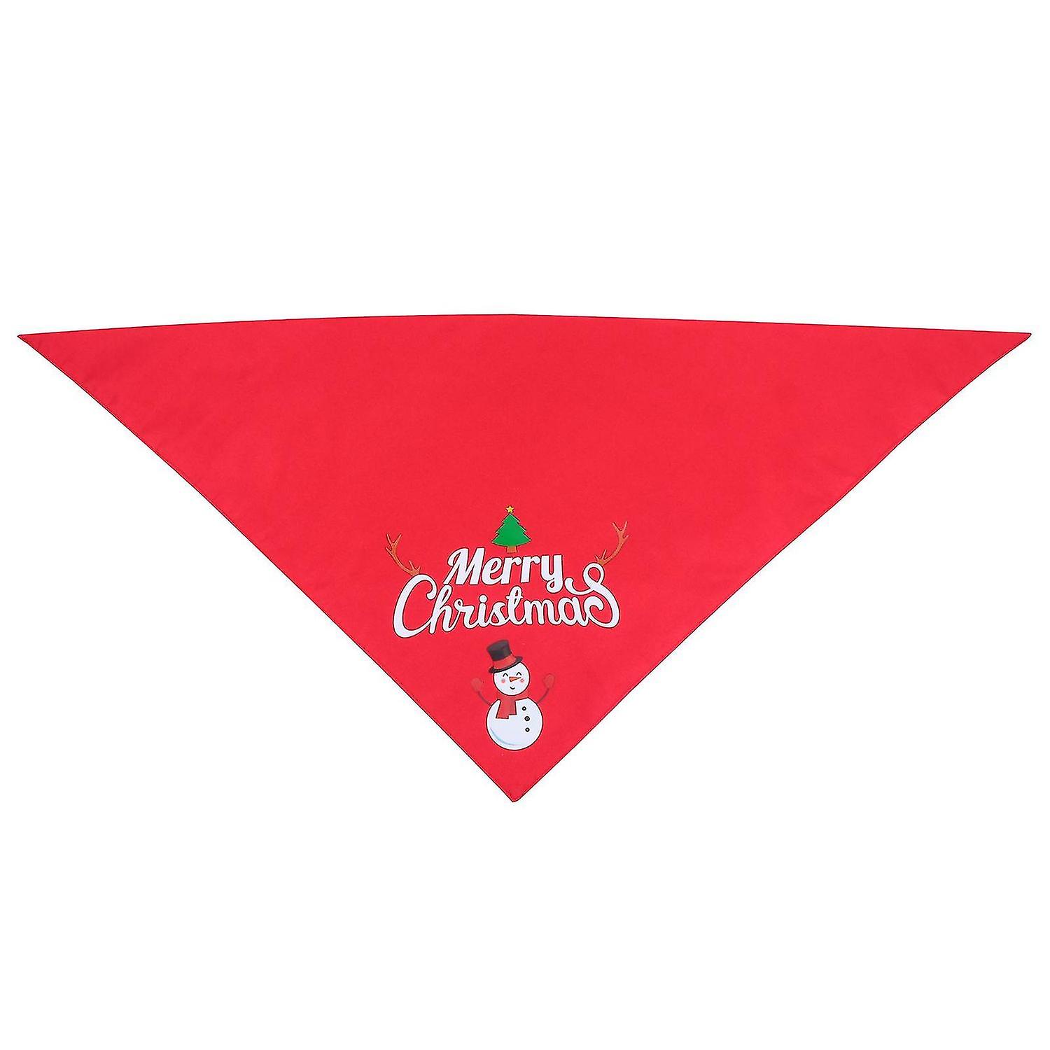 1pc Christmas Elements Pet Triangular Bandana Drool Towel Dog Scarf Pet Supplies