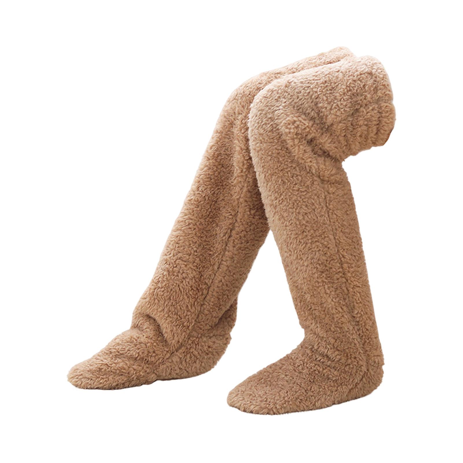Over Knee Warm Fuzzy Socks Soft Warm Thigh High Stockings Gift for Birthday Christmas Valentine's Day