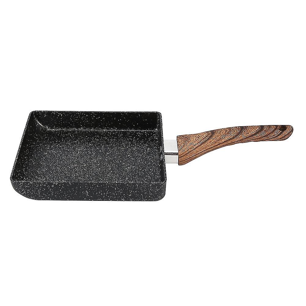 Tamagoyaki Rectangular NonStick Saucepan Black Practical Frying Pan Kitchen Supplies