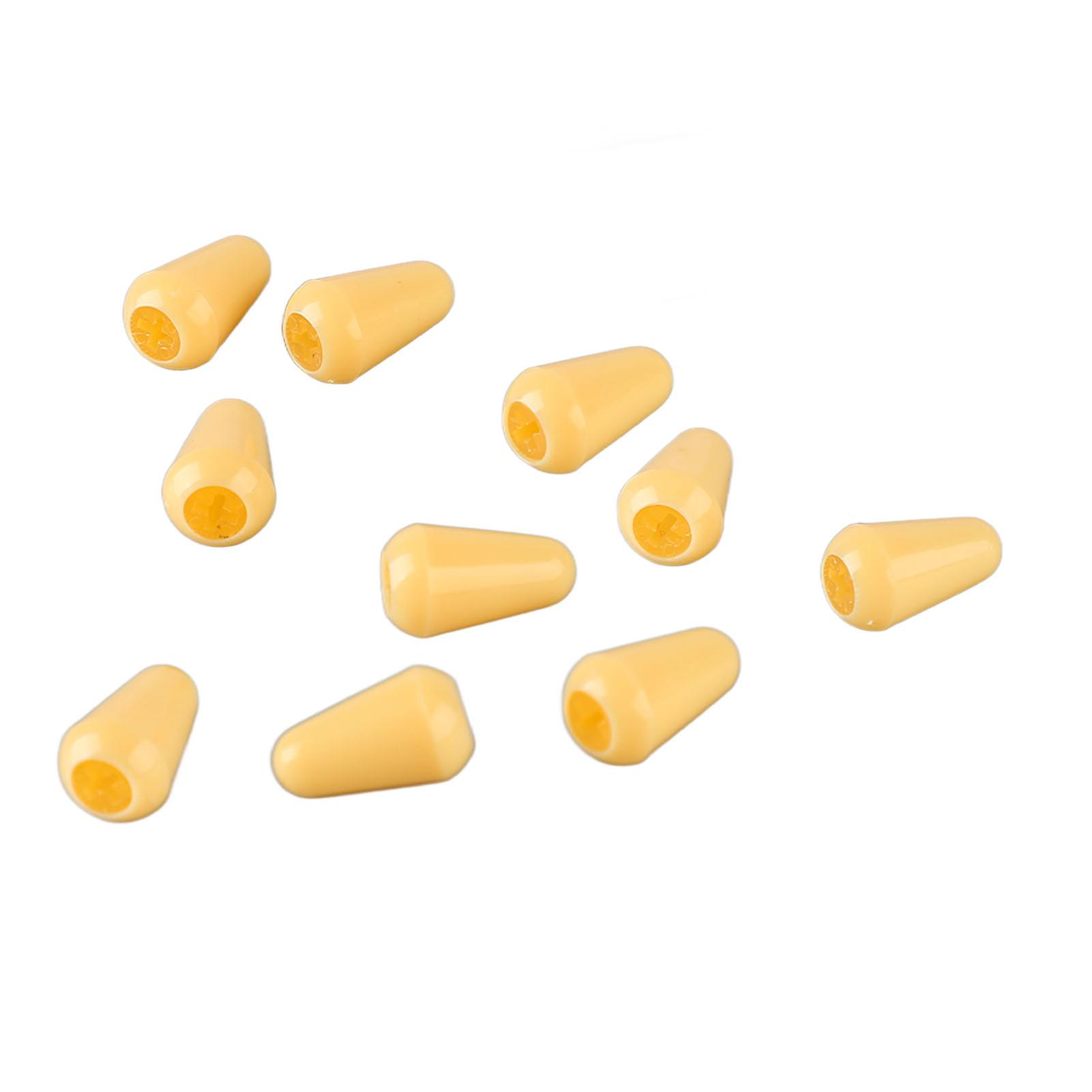 10Pcs Yellow Plastic Pickup Selector Switch Tips 3 Way 5 Way Caps