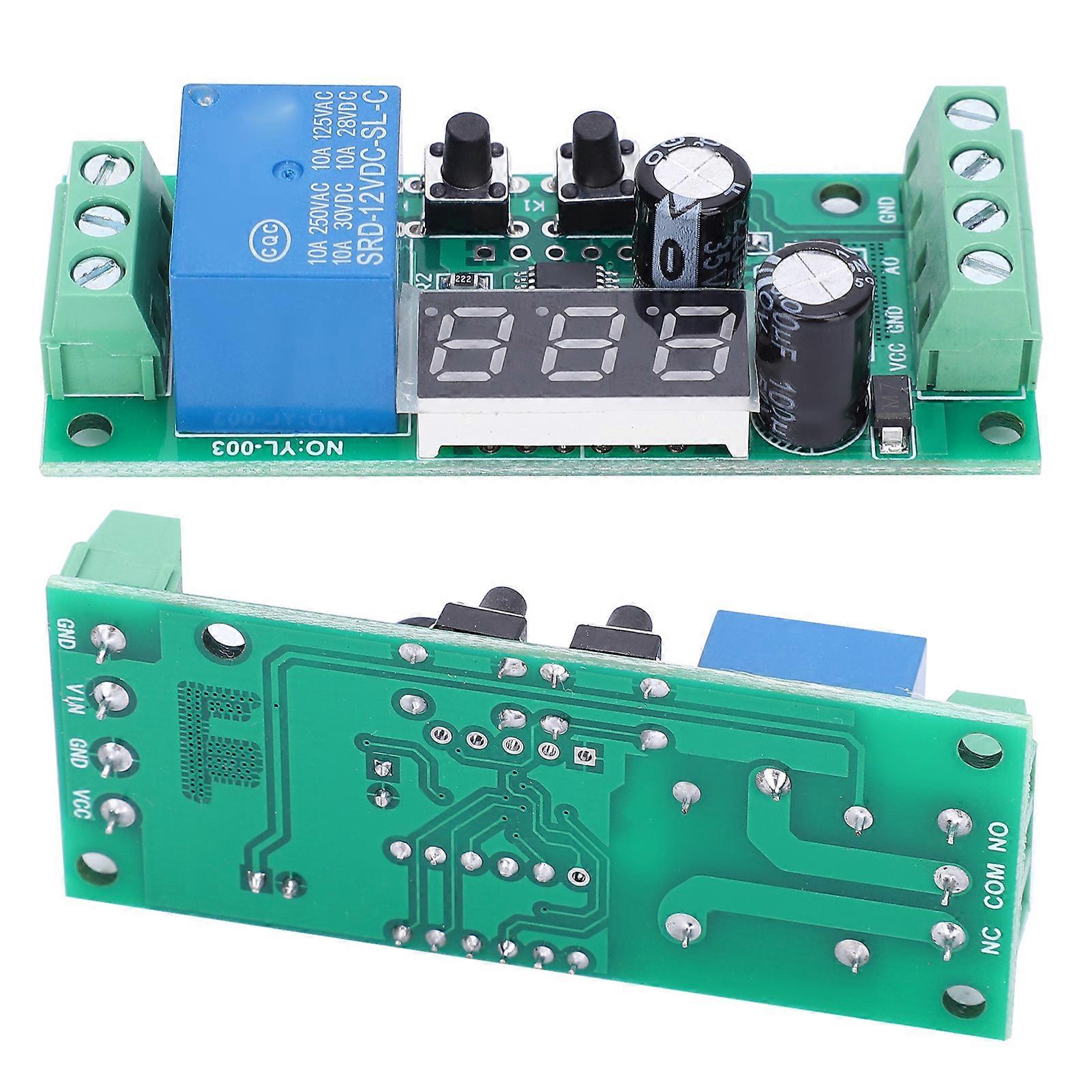 DC 0-55V Digital Voltage Detection Module with Relay, High Accuracy