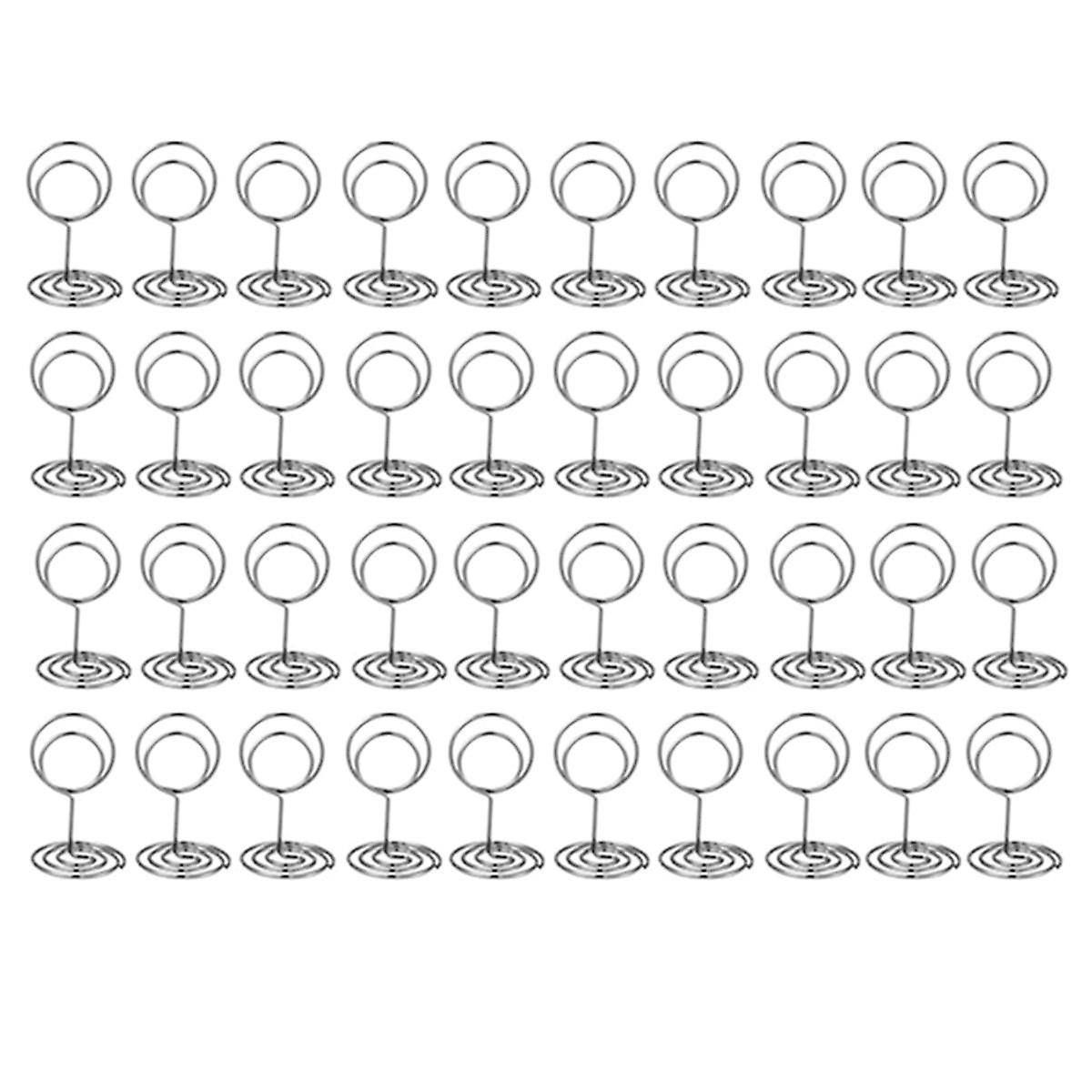 40 STÜCKE Tischnummernhalter Platzkartenhalter Karten Ständer Name Menü Clips, Tisch Schild Halter für Wir