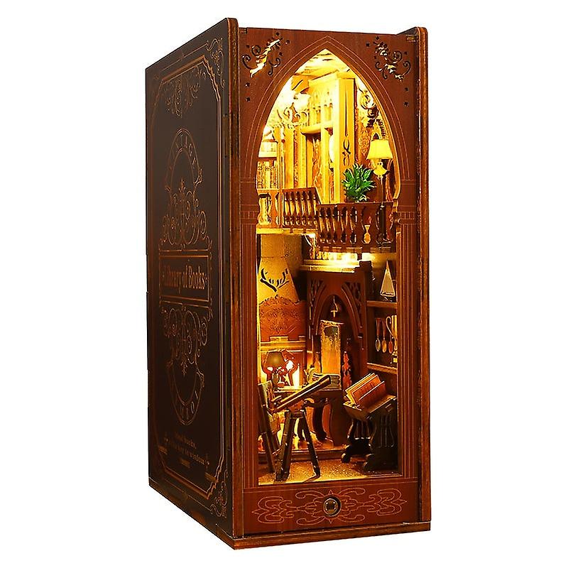 1 قطعة DIY كتاب نوك كيت ، DIY مصغرة دمية 3D خشبية لغز الكتب الديكور ، منزل نموذجي صغير للبالغين لبناء