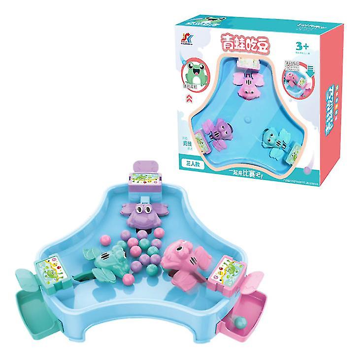 Three 30*7*27.5cm Puzzle Fun Interactive Game Machine Children Frog Eat Beans Greedy Game Toy Parent-child Board Game Az13796