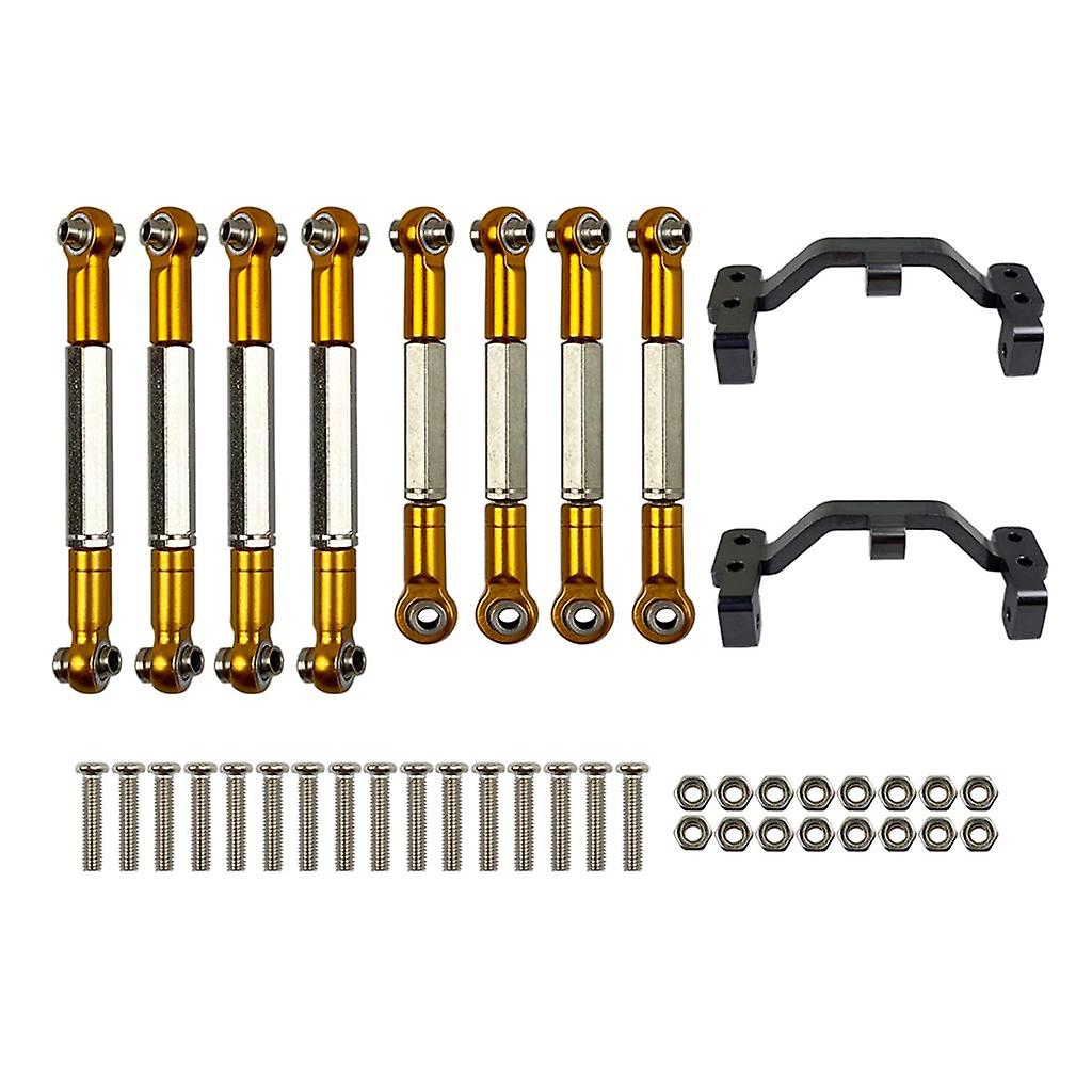 RC Car Pull Rod Steering Pull Rod Rod with Pull Rod Base for WPL RC Golden